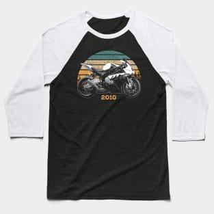 2010 BMW S1000RR Vintage Motorcycle Design Baseball T-Shirt